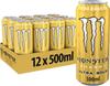 Monster Energy Ultra Gold Pineapple, Zero Sugar Energy Drink, 500ml Cans (Pack of 12) | Pineapple Flavored | Zero Calories | Long-Lasting Energy & Focus Booster (Imported) view 1