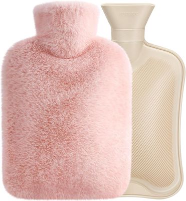 AARSH Hot Water Bag with Soft Cover 1000 ML | Hot Water Bags for Pain Relief,Period Cramps | Ideal for Neck,Hand Feet and Shoulder,Menstrual,Hot and Cold Compress [ 1 Liter PINK COLOUR ]