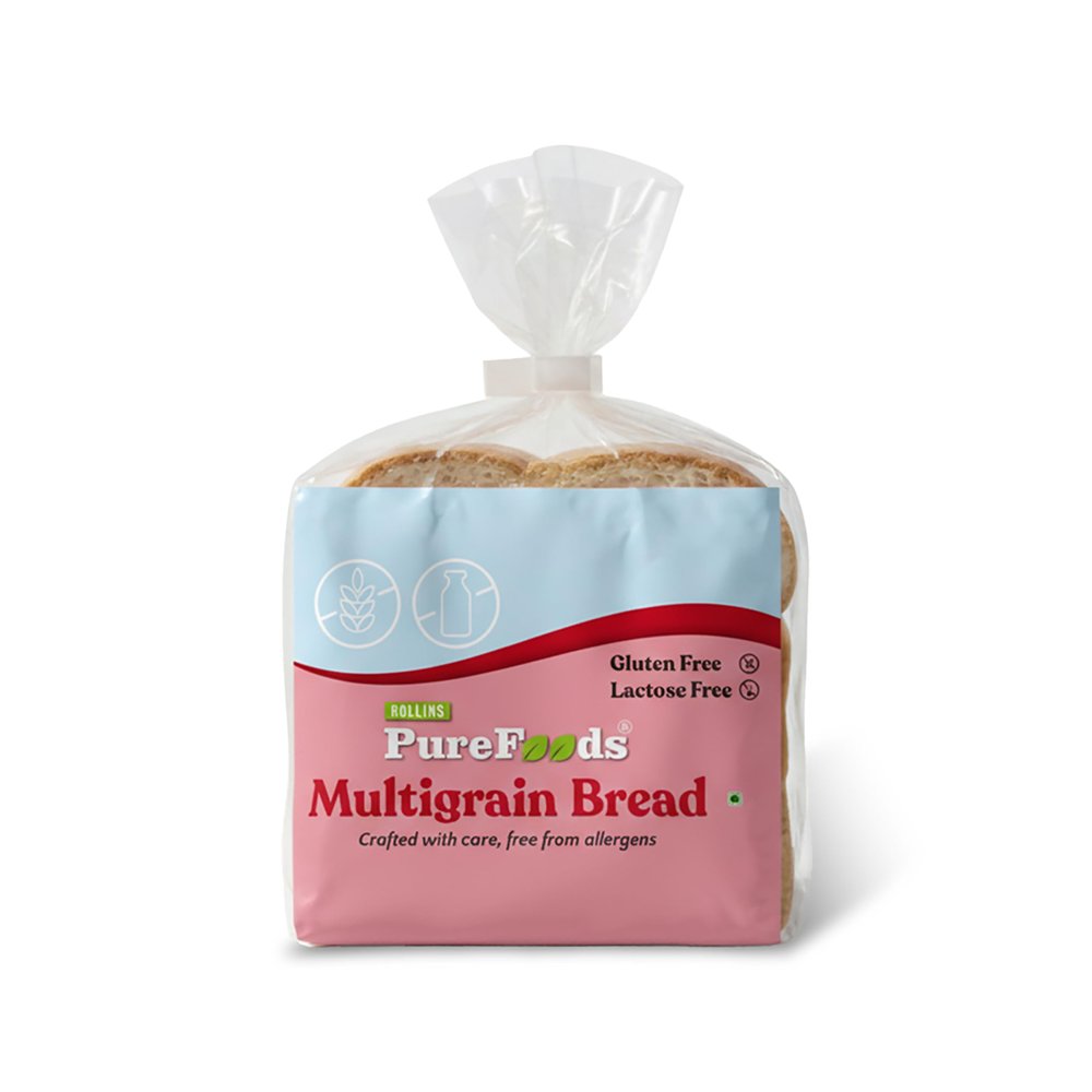 PureFoods Gluten Free Bread Multigrain | Lactose Free, 250g | Light & Nutritious