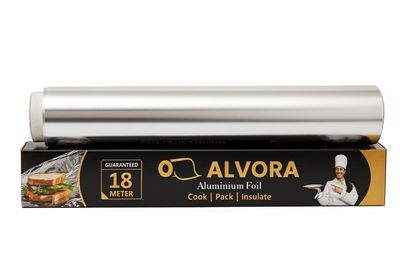 Aluminium Foil Paper 25 Guaranteed Meter Heavy Duty Durable Kitchen Foil Roll for Cooking Baking Grilling Packing and Insulating Food Safe High Quality Food Wrap Use (18 Meter)