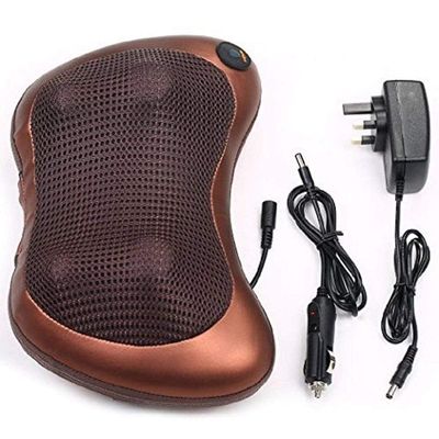 2 in 1 Car & Home Body Massage Pillow Neck Massager Cushion seat Stress Pain Relief Relax Massage Car or Electronic Massage Pillow Massager(M-103)