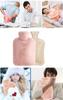 AARSH Hot Water Bag with Soft Cover 1000 ML | Hot Water Bags for Pain Relief,Period Cramps | Ideal for Neck,Hand Feet and Shoulder,Menstrual,Hot and Cold Compress [ 1 Liter PINK COLOUR ] (light pink plan) view 2
