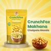 CrunchFox Makhana Chatpata Masala, Sugar Free, 100% Fresh, Roasted Crunchy Traditional Mithila Fox Nut Snack, Indian Spicy Snack for Tea-Time, Travel & Munching Each 60gm, Pack of -3 view 3