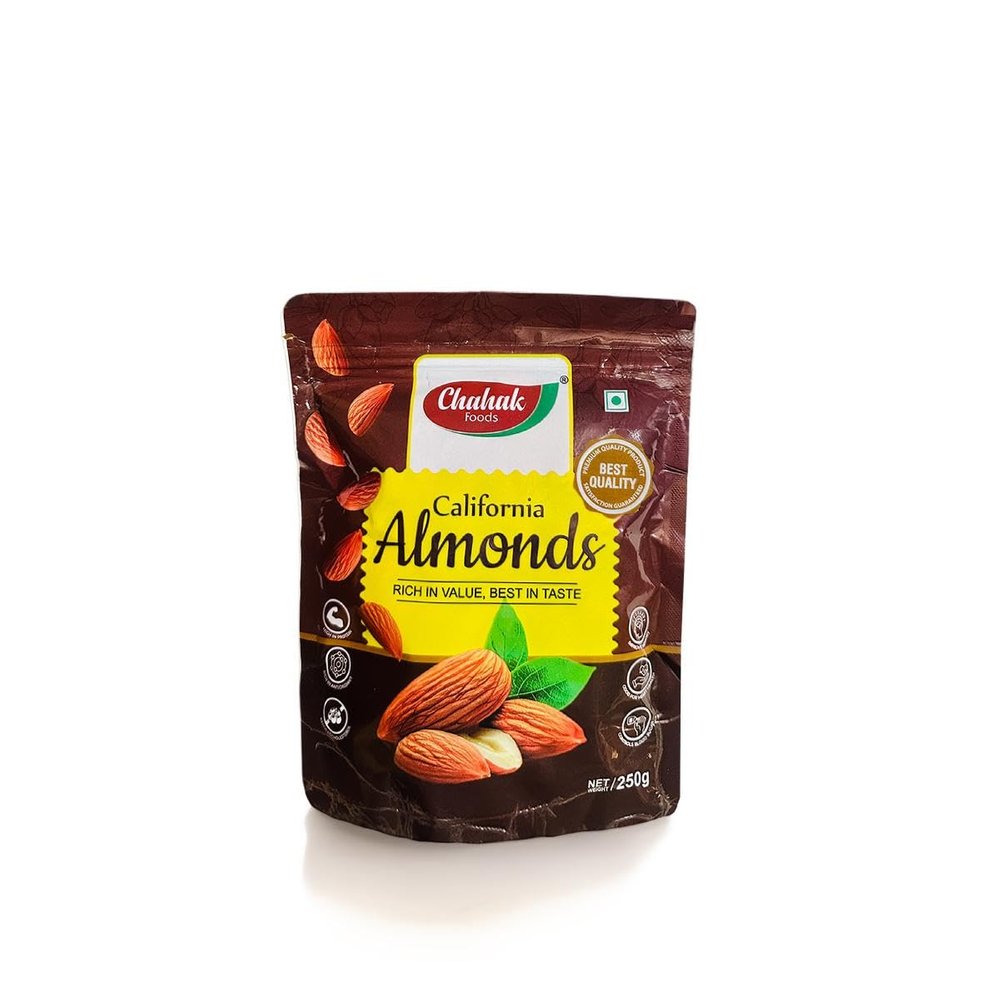 CHAHAK Foods California Almonds  Whole Badam | Crunchy, Fresh & Nutritious Dry Fruits | Rich in Protein, Fiber & Antioxidants | 250g Pack