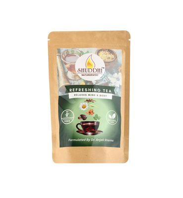 SHUDDHI NATUROPATHY Refreshing Herbal Tea, Natural Handmade, Caffeine-Free, Formulated by Dr. Anjali Sharma 14 Tea Bag Net 56g