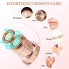facial epilator hair removal machine for women - face, chin, cheek, eyebrow, upper lip hair remover for women, usb rechargeable epilator machine for womenS (White) view 3