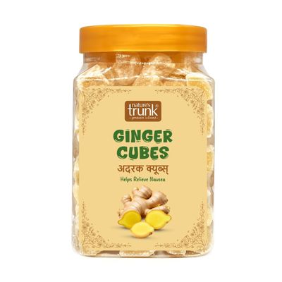 Natures Trunk Ginger Candy (Adrak Ki Barfi/Alle Pak) | Natural Ginger Cubes | Healthy, Digestive & Energy-Boosting Snack | Authentic Traditional Sweet Slices | Family-Friendly (500g)