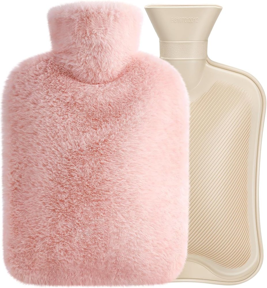 AARSH Hot Water Bag with Soft Cover 2000 ML | Hot Water Bags for Pain Relief,Period Cramps | Ideal for Neck,Hand Feet and Shoulder,Menstrual,Hot and Cold Compress (2 LITER PINK)