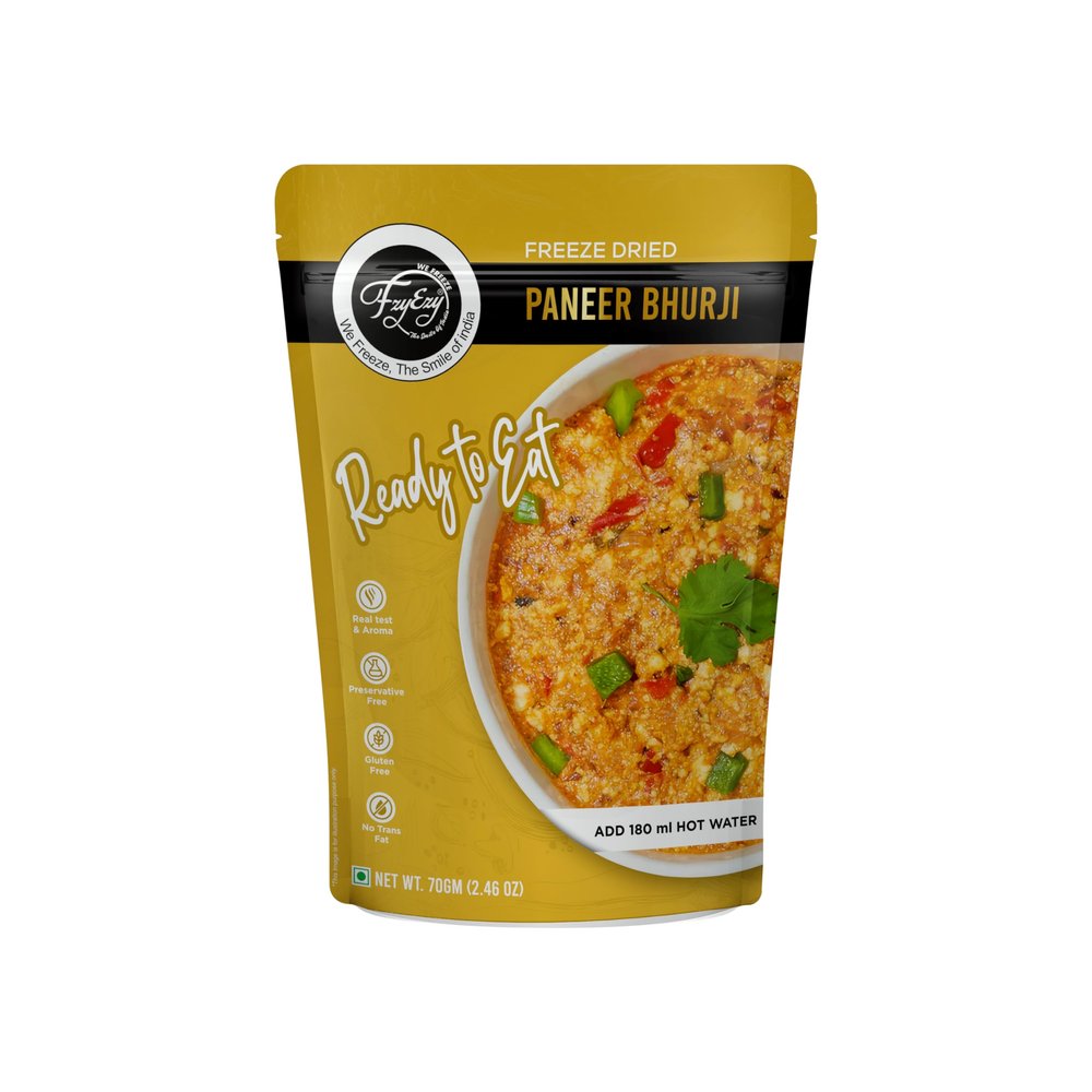 Paneer Bhurji | Freeze Dried | Ready to Eat Indian Meal | Protein-Rich Cottage Cheese Curry | Authentic North Indian Taste | Preservative-Free, Lightweight & Travel Friendly | Instant Home-Style Meal