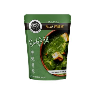 Palak Paneer | Freeze Dried | Ready to Eat Indian Curry | Spinach & Cottage Cheese Curry | High Protein, Preservative-Free, Travel Friendly Meal | Authentic Home-Style Taste in Minutes