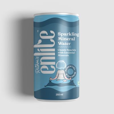 Enlite Sparkling Mineral Water | Infused with essential minerals for hydration | 250ml each | Pack of 6