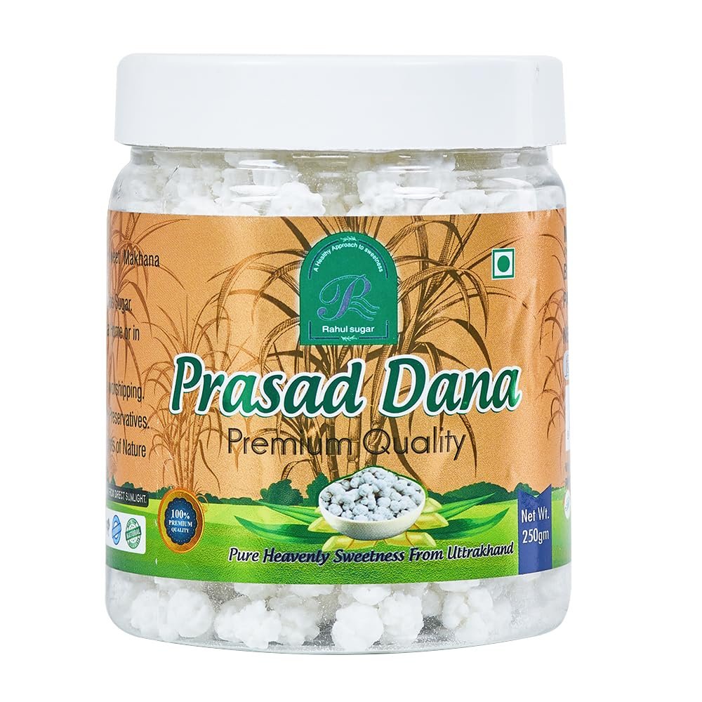 Rahul Sugar Prasad Dana (Pack of 4) For Puja Worship Sweet Mithaai No Added Chemical Pure Heavenly Sweetness from Uttarakhand, Pack of 4 (1kg)