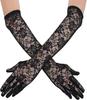 Net Lace Black Gloves for Women Long Floral Wedding Fashion Full Finger Bridal Fashion Lace Net Bridal Party Glove for Women Full Hand Gloves - 1 pair view 1
