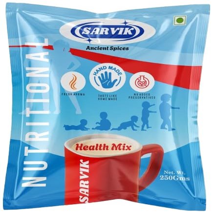SARVIK Health Mix 250g, All Natural Nutrition Drink with 16 ingredients, Zero Sugar. 100% Natural Nutrition