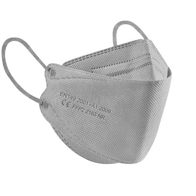 GRAPE KF94 Korean Style Designer Face Mask with Nose Clip and Mask Extender,Dual Meltblown Fabric for Unisex (GREY, 30, count)