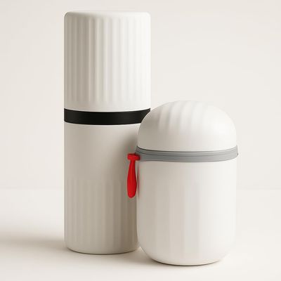 Casa Zura-Travel Toothbrush Holder & Soap Case Combo  Pack of 2 | Leakproof, Hygienic, Lightweight | Compact Toothbrush Box & Soap Container for Travel, Office, Gym Use (4)
