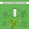 DC Enterprises Reusable & Washable Bamboo Kitchen Towel Roll | Eco-Friendly Heavy Duty Substitute for Paper Towels (25 Sheets) view 4