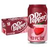 Dr Pepper Strawberries & Cream Soda  Pack of 12 Cans (12 FL OZ / 355mL Each) | Sweet Strawberry & Cream Flavored Soft Drink | Refreshing Carbonated Beverage | (Imported-USA) view 1