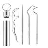 KPS Teeth Cleaning Tool Kit | 4 In 1 Stainless Steel Teeth Cleaner Dental Kit | Teeth Braces Cleaning Tools With Storage Tube & Hanging Hook | For Outdoor/Camping/Travel Accessories (Set of 1) view 1