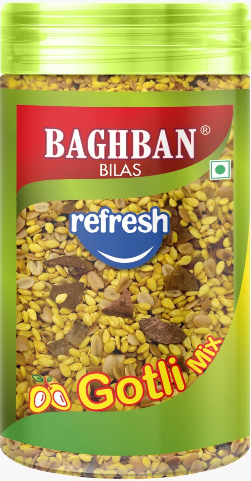 Baghban Bilas Gotli Mix Mukhwas | Made with Sesame Seeds, Coriander Split Seeds, Mango Kernels, Lemon Juice Powder, Black Salt & Turmeric | Refreshing Digestive Mouth Freshener - 130g