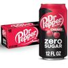 Dr Pepper Cherry Zero Sugar Soda Red & Black Cans, 355ml Cans (Pack of 12) | Bold Cherry Flavor | Zero Sugar | (Imported-USA) view 1