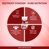 CalmAura Beetroot Powder|100% Plant-Based Ayurvedic Superfood | Natural Iron Energy Booster Heart Health Skin Glow Detox | Organic Nutrient-Rich Root Powder view 3