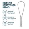 Equix Stainless Steel Tongue Scraper for Adults | Premium Metal Tongue Cleaner for Fresh Breath, Oral Hygiene & Daily Mouth Cleaning | Durable Surgical-Grade Steel Tongue Clear Tool view 2