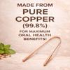 Equix 100% Pure Copper Tongue Cleaner for Adults (Set of 2) | Ayurvedic Double Handle Tongue Scraper for Men & Women | Removes Bad Breath, Boosts Oral Hygiene & Detoxifies Naturally | Eco-Friendly Copper Cleaner view 2
