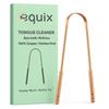 Equix 100% Pure Copper Tongue Cleaner for Adults | Ayurvedic Double Handle Tongue Scraper | Removes Bad Breath, Improves Oral Hygiene & Detoxifies Mouth Naturally  Eco-Friendly Copper Tongue Cleaner view 1