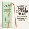 Equix 100% Pure Copper Tongue Cleaner for Adults | Ayurvedic Double Handle Tongue Scraper | Removes Bad Breath, Improves Oral Hygiene & Detoxifies Mouth Naturally  Eco-Friendly Copper Tongue Cleaner view 2