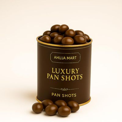 Ahuja Mart Luxury Pan Shots | Premium Chocolate-Coated Mouth Freshener | Authentic Pan Flavor Bites | Ideal for Gifting & After-Meal Delight | Refreshing, Sweet & Aromatic Treat  200g
