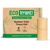 Eco Kranti - Bamboo Toilet Tissue Roll | 300 Pulls x 2 Packs | 100% Natural | Soft & Highly Absorbent | Biodegradable, Compostable & Eco-Friendly | Travel Friendly | Chemical-Free & Hypoallergenic view 3