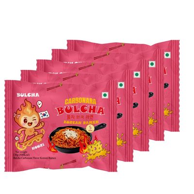 Bulcha Korean Ramen Carbonara 130g (Pack of 5)