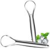 Baby Tongue Cleaner, Tongue Scraper Cure Bad Breath, Medical Grade, Stainless Steel Tongue Cleaners, Hygienic Scraper, Tongue Scrapers for Adults and Kids Fresher Breath with Case (Pack of 2) view 1