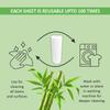 Eco-Friendly Bamboo Kitchen Towel Roll | Reusable & Washable up to 100 Times | Heavy-Duty Paper Towel Alternative (25 Sheets) view 4