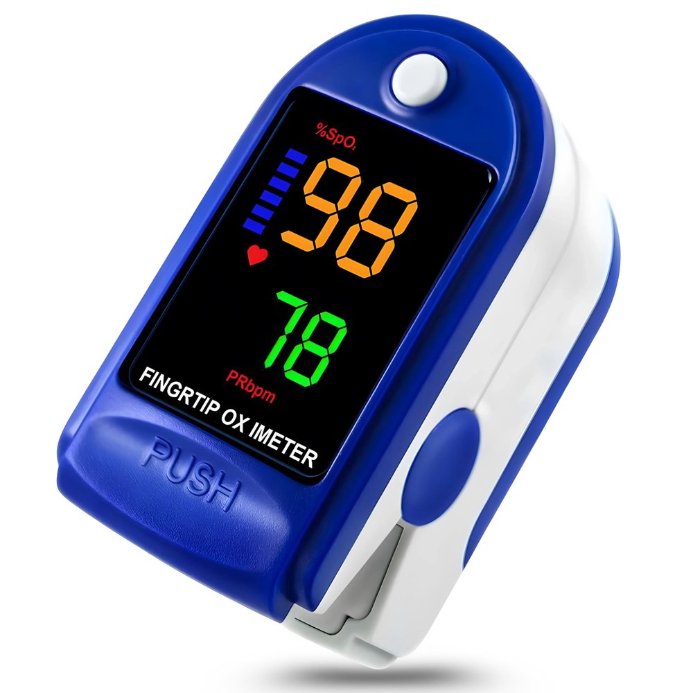 Dr Diaz Digital Fingertip Pulse Oximeter, LED Display for SpO2 and Pulse Rate, Blue |