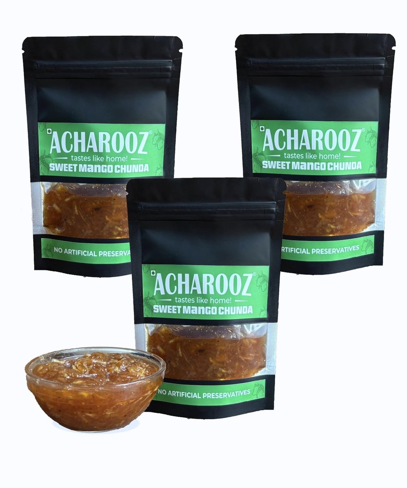 Acharooz Sweet Mango Chunda Pack of 3 (300g) - Nutritious Indian Pickle Rich in Vitamins A & C - Boosts Immunity & Aids Digestion - Authentic Sweet Mango Flavour - Perfect for Lunch, Dinner, Snacks