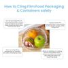 Claret Food Grade PVC Cling Film for Kitchen | 30 Meter | Freshness Seal for Fruits, Vegetables, Meals & Leftovers | Transparent & Easy to Tear Food Wrapping Roll (Pack Of 1) view 4