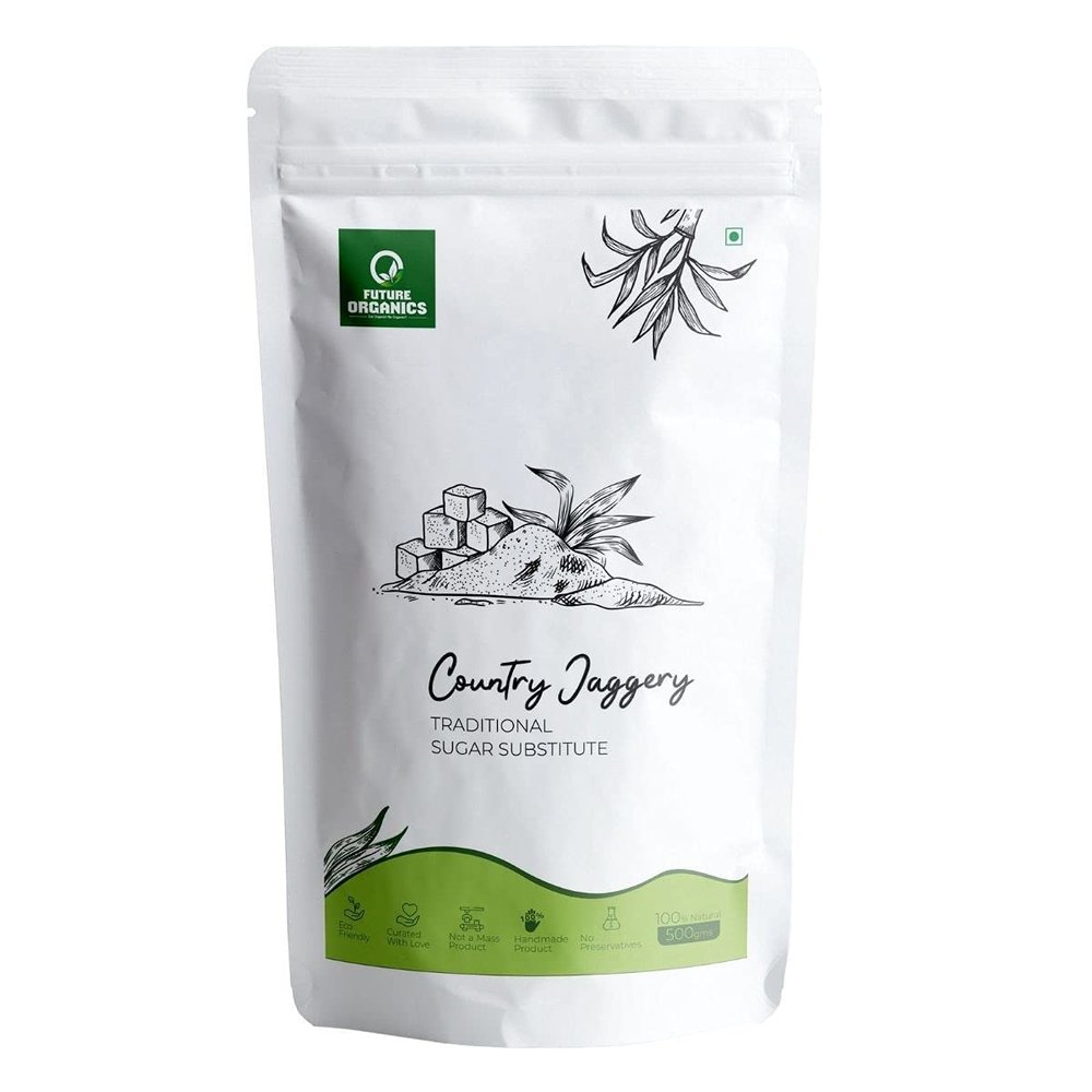 Future Organics Country Jaggery Powder (Gud) 500gm | Healthy Sugar Substitute | Unrefined & Chemical-Free | Organic Sugarcane