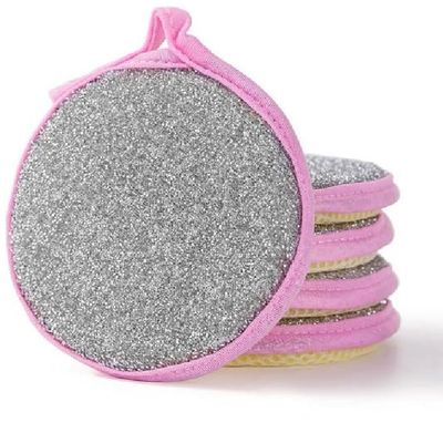 MITNIK Dish Sponges, Double Sided Non-Scratch Scrub Cleaning Sponges, Rough Scrubbers Side for Non-Stick Cookware,Heavy Duty Sponge,Soft Microfiber Scrub Side for Dishes (Pack of 5)
