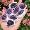 1KG Natural Purple Amethyst Cluster Set of 12 Raw Rough Stone Pieces | Mined Amethyst Rock for Reiki Healing, Meditation, Vastu Correction & Home Decoration | Natural Crystal Cluster (1KG) view 4