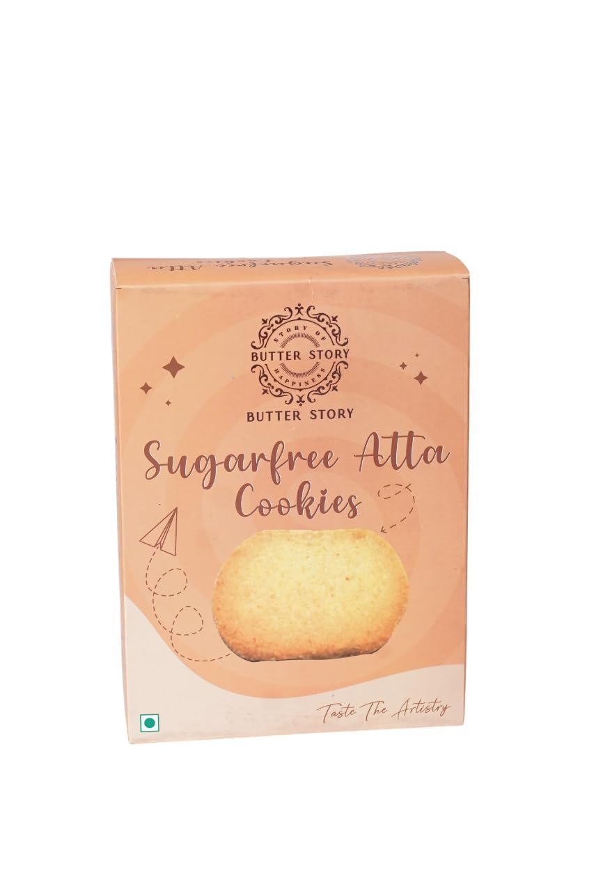 Butter Story Sugarfree Cookies Atta 250g  Crunchy Whole Wheat Baked Cookies with Natural Sweetness Ideal for Tea Time Snacking Gifting Health-Friendly Hampers and Light Refreshment Moments
