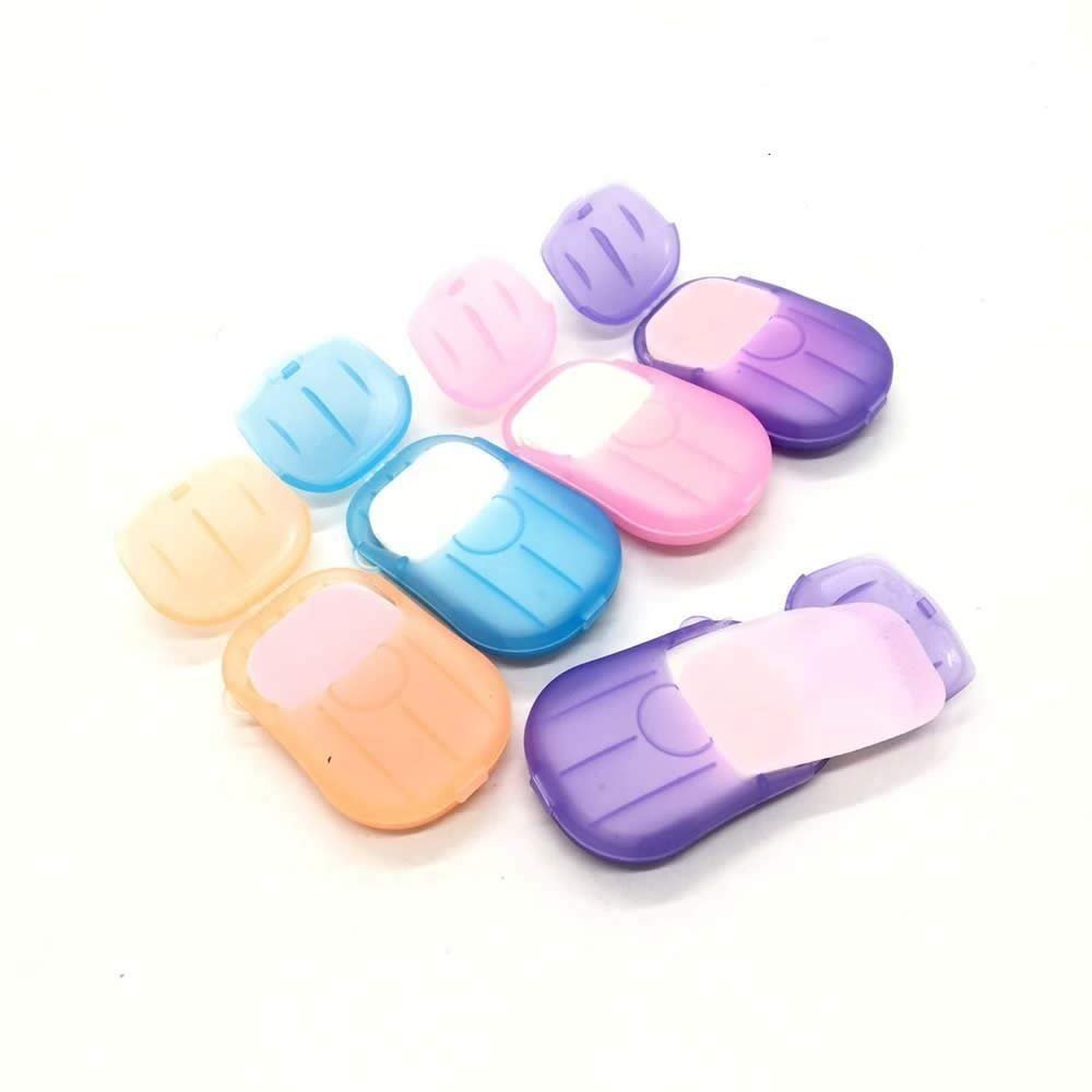 KARM STORE Disposable Travel Paper Soap Strips For Handwash - Travelling Scented Mini Paper Soap Sheets Flakes Cleaning Foaming Hand Washing-pack of-2