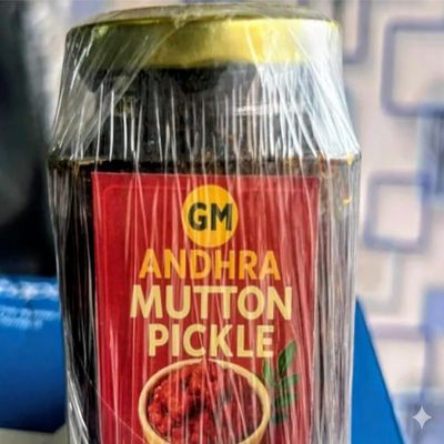 GM Andhra Boneless Mutton Pickle||Traditional South Indian Style||Spicy Non-Vegetarian Condiment|| 500g Glass Jar