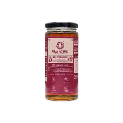Auram Naturals -Wild Berry Honey | 500g | Pure Raw Natural Unprocessed Honey | Rich in Antioxidants, Immunity Booster, Great Taste & Aroma | No Added Sugar (500g)
