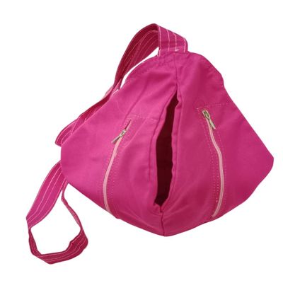 Olive Green Cotton Japa Bead Bag for Mala | Soft Corduroy Chanting Bag with Zip Pocket | Wearable Mala Cover | Travel & Temple Use | Made in India. (PINK)