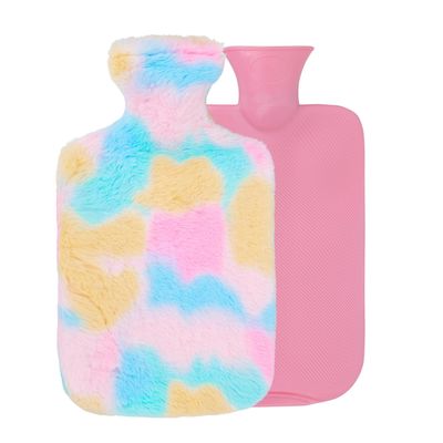 AARSH Hot Water Bag with Soft Cover 2000 ML | Hot Water Bags for Pain Relief,Period Cramps | Ideal for Neck,Hand Feet and Shoulder,Menstrual,Hot and Cold Compress (2000ML,RAINBOW)