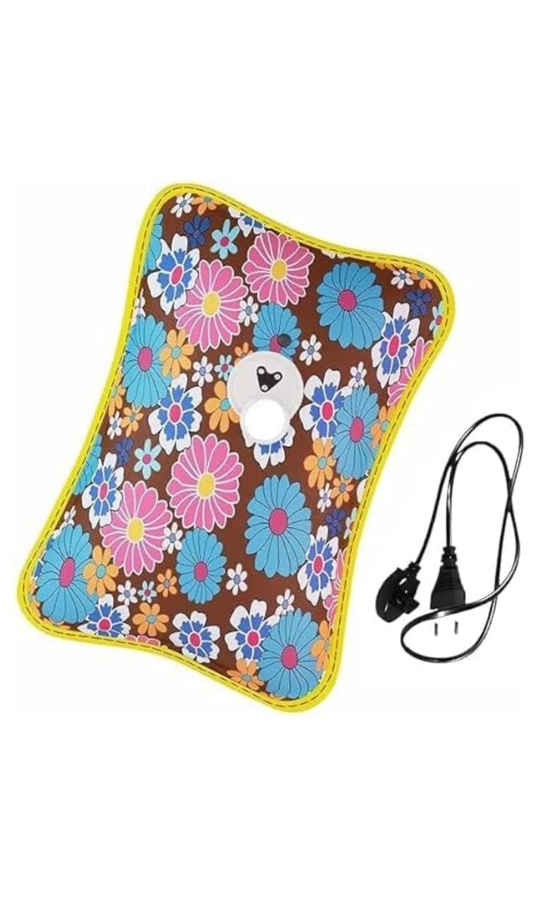 Mohinidreams Electric Hot Water Bag for Pain Relief  Soft and Durable Heat Pouch for Cramps, Back Pain, Muscle Aches & Winter Comfort | Easy to Use, Portable & Reusable (Multicolour)