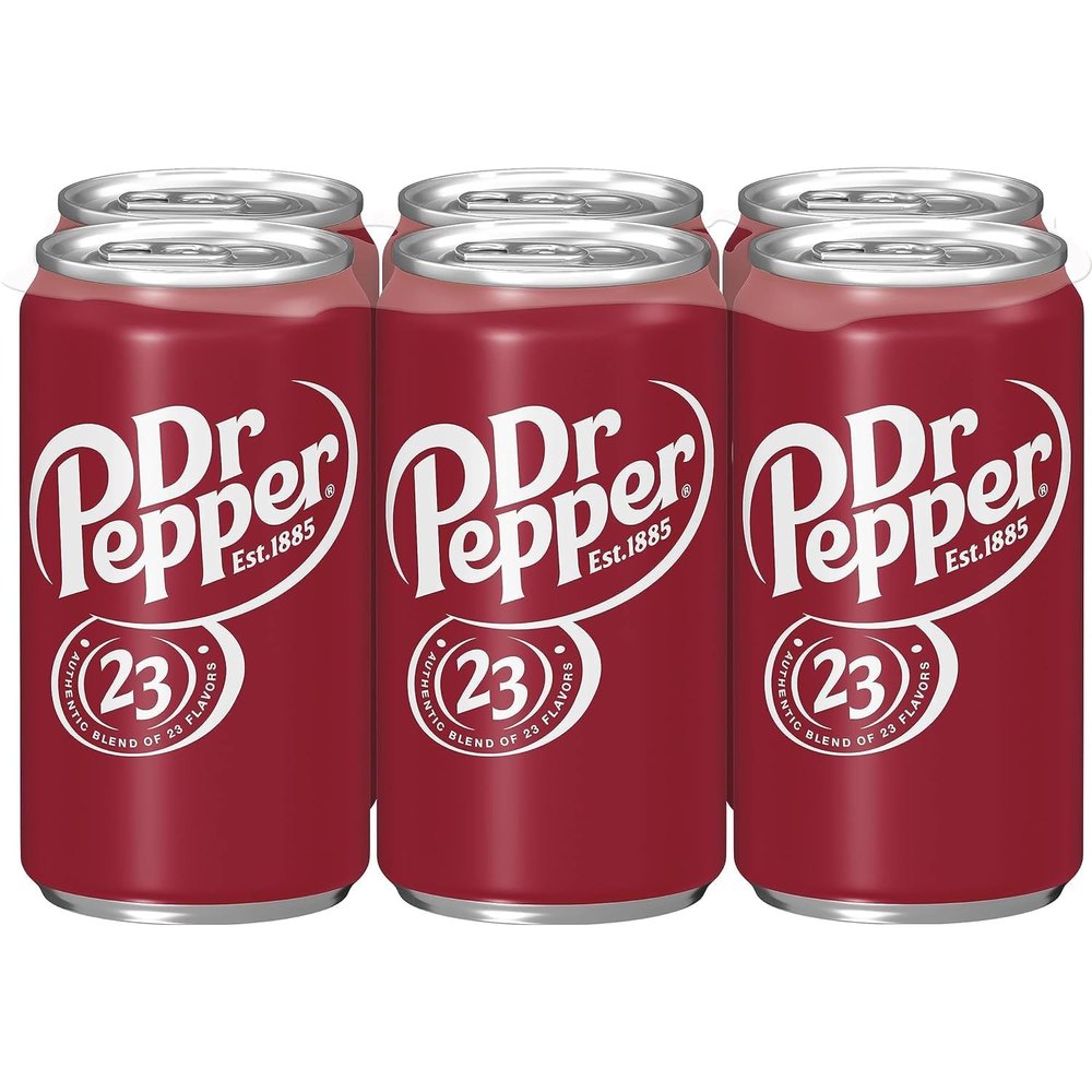 Dr Pepper Soft Drink Cans, Classic 23 Flavors Blend, Est. 1885, Each 330ml X Pack of 6 (Product Of UK)