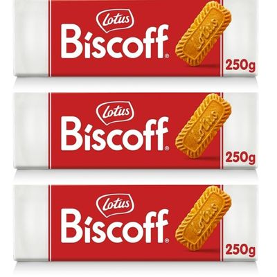 Lotus Biscof Biscuit | Belgian Speculoos | Caramelized Biscuit Cookies | 250g Each Pack of 3 (Imported)